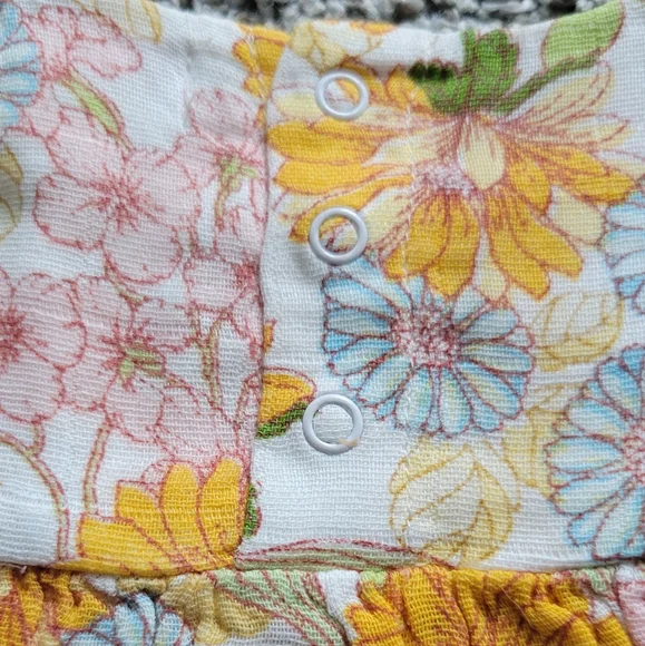 NWT - Angel Dear Sunflower Smocked Ruffle Dress, Leggings, and Headband - 6-12M - Picture 4 of 11